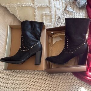 Black Studded Women's Boots